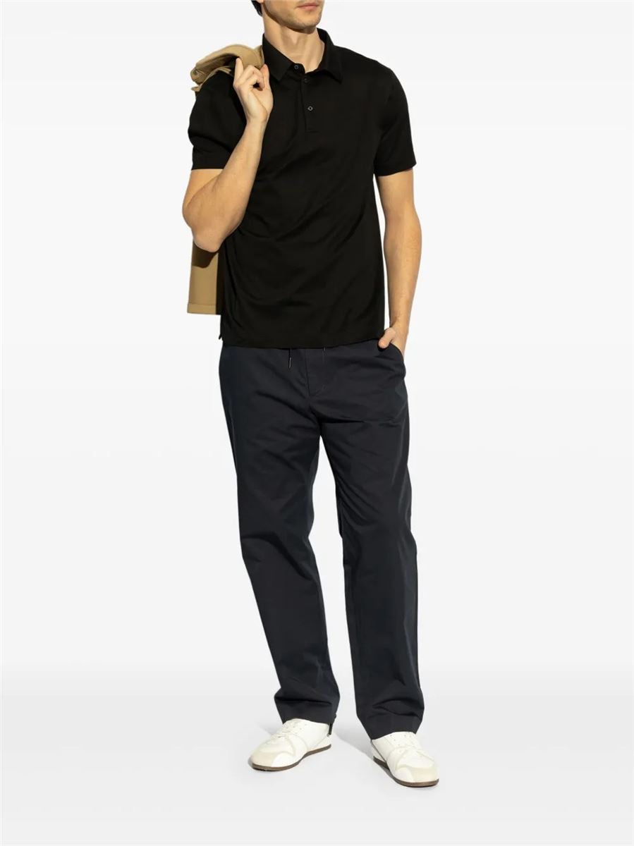 Cotton polo shirt-MONCLER-Verso