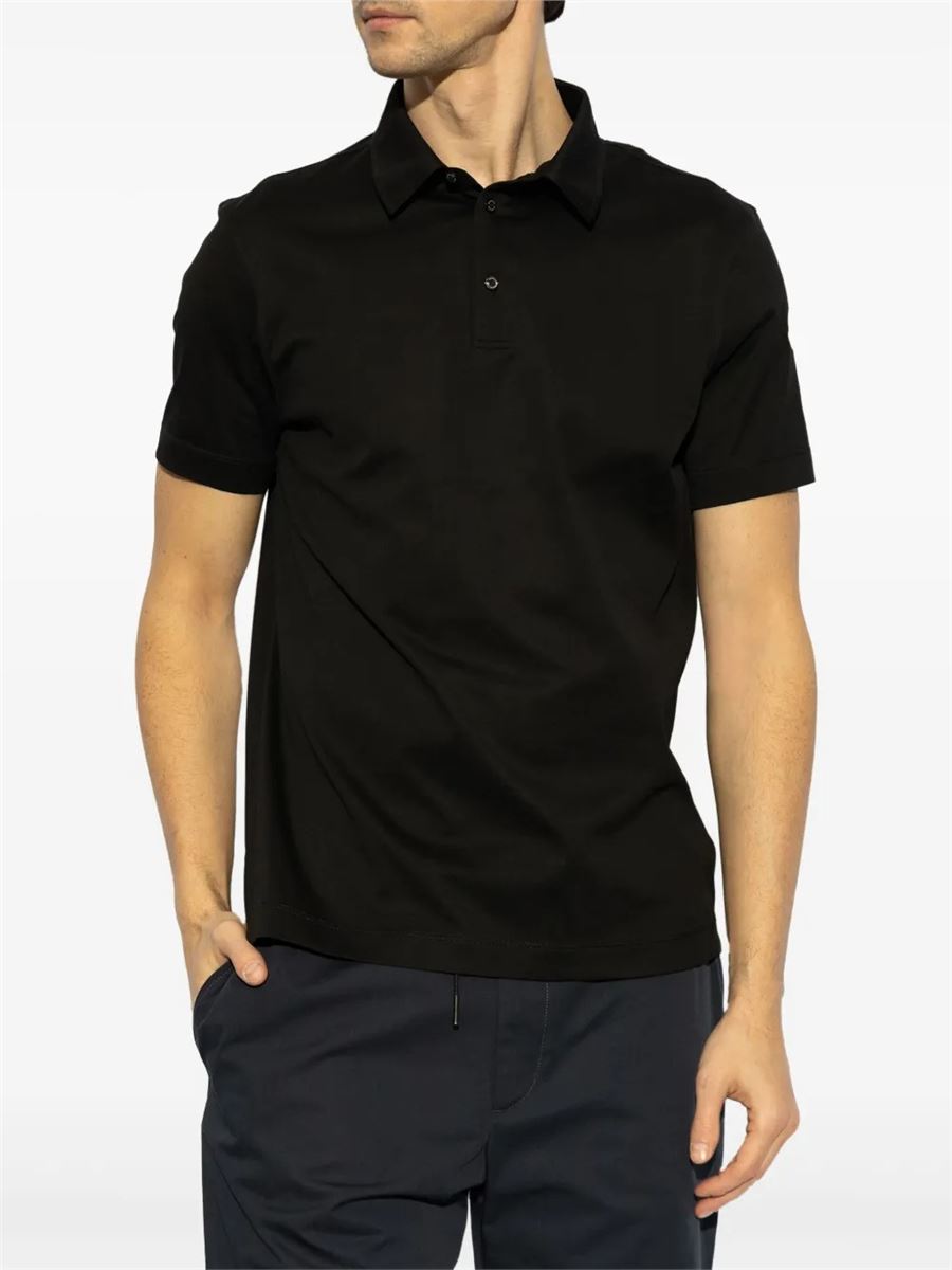 Cotton polo shirt-MONCLER-Verso