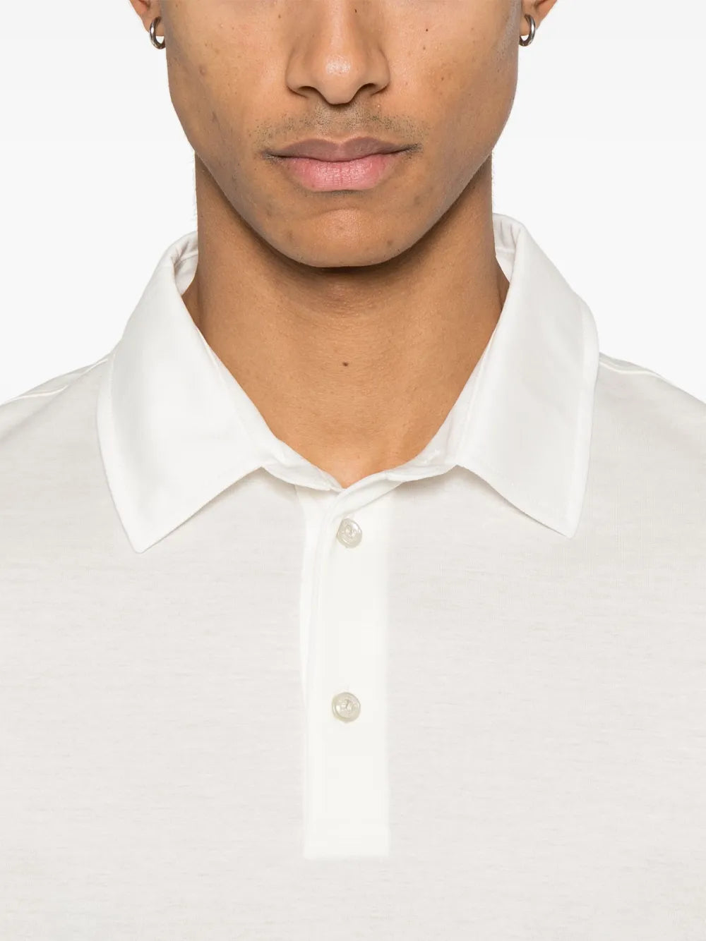 Cotton polo shirt-MONCLER-Verso