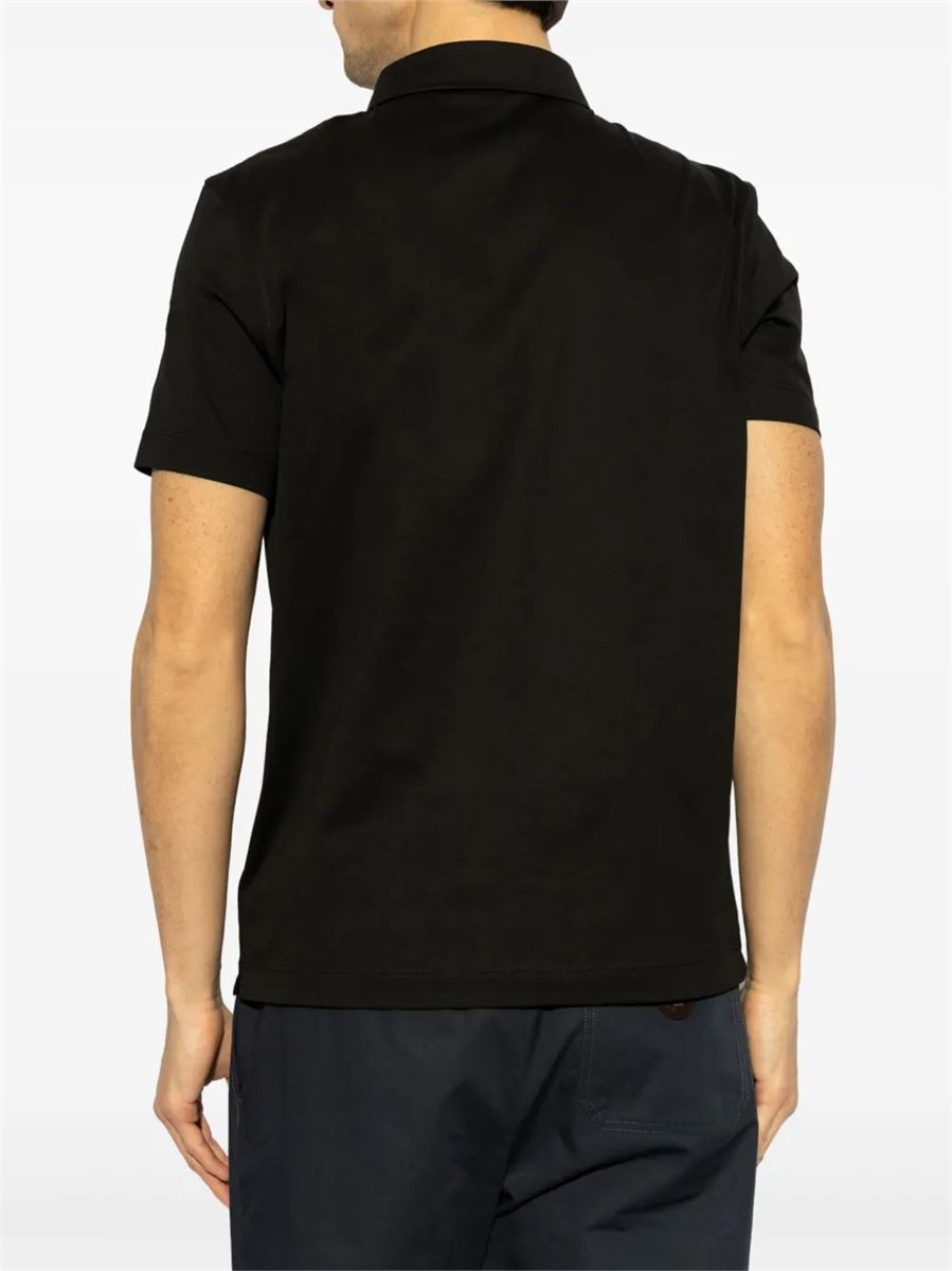 Cotton polo shirt-MONCLER-Verso