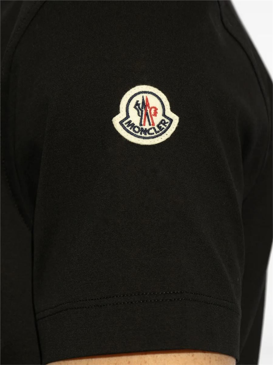 Cotton polo shirt-MONCLER-Verso