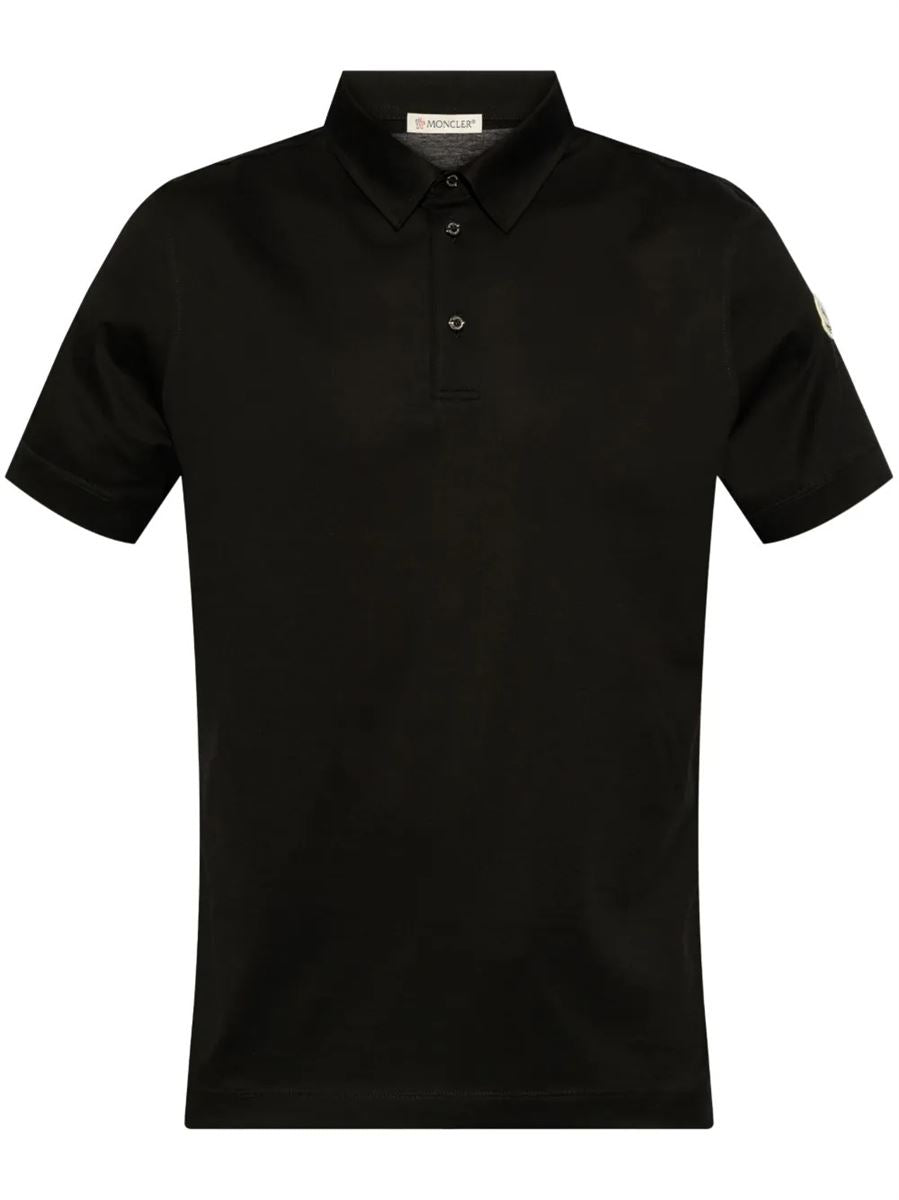 Cotton polo shirt-MONCLER-Verso