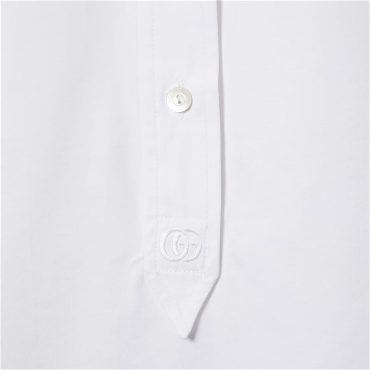 COTTON POPLIN SHIRT WITH EMBROIDERY-GUCCI-Verso