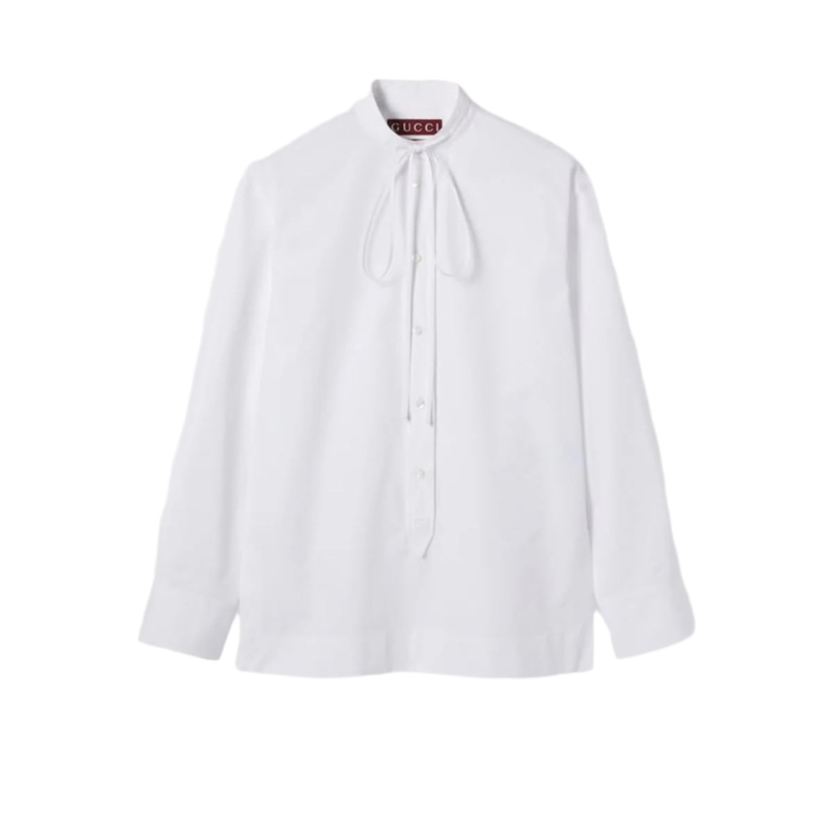 COTTON POPLIN SHIRT WITH EMBROIDERY-GUCCI-Verso