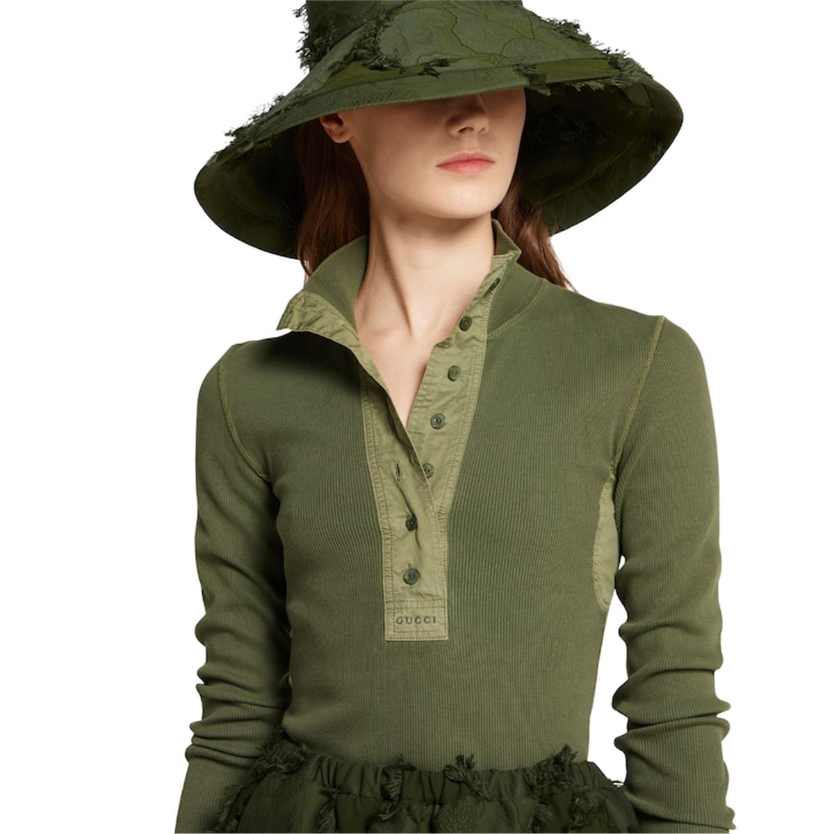 COTTON RIB LONG-SLEEVE T-SHIRT - GUCCI - Verso