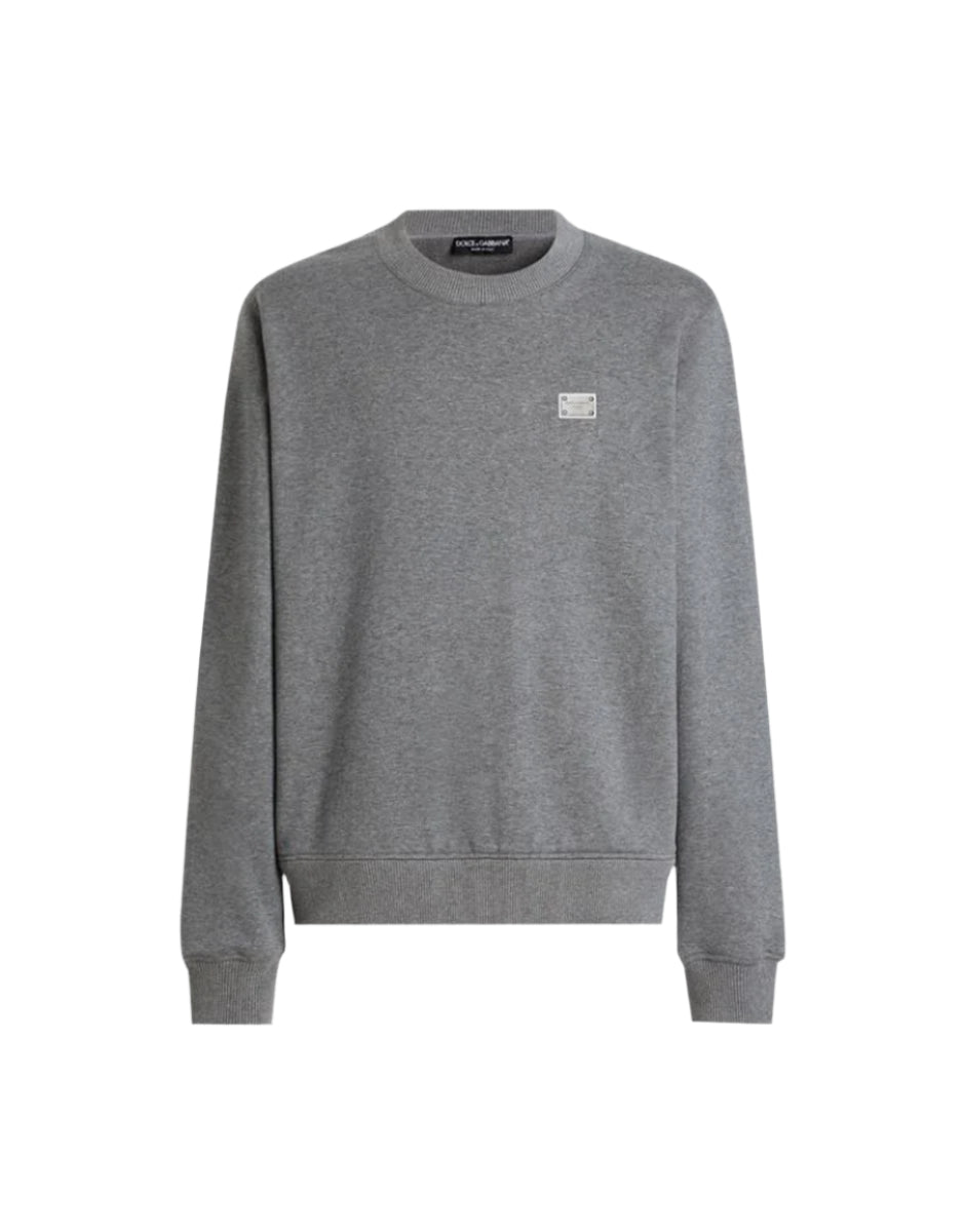 COTTON SWEATSHIRT WITH TAG - DOLCE & GABBANA - Verso