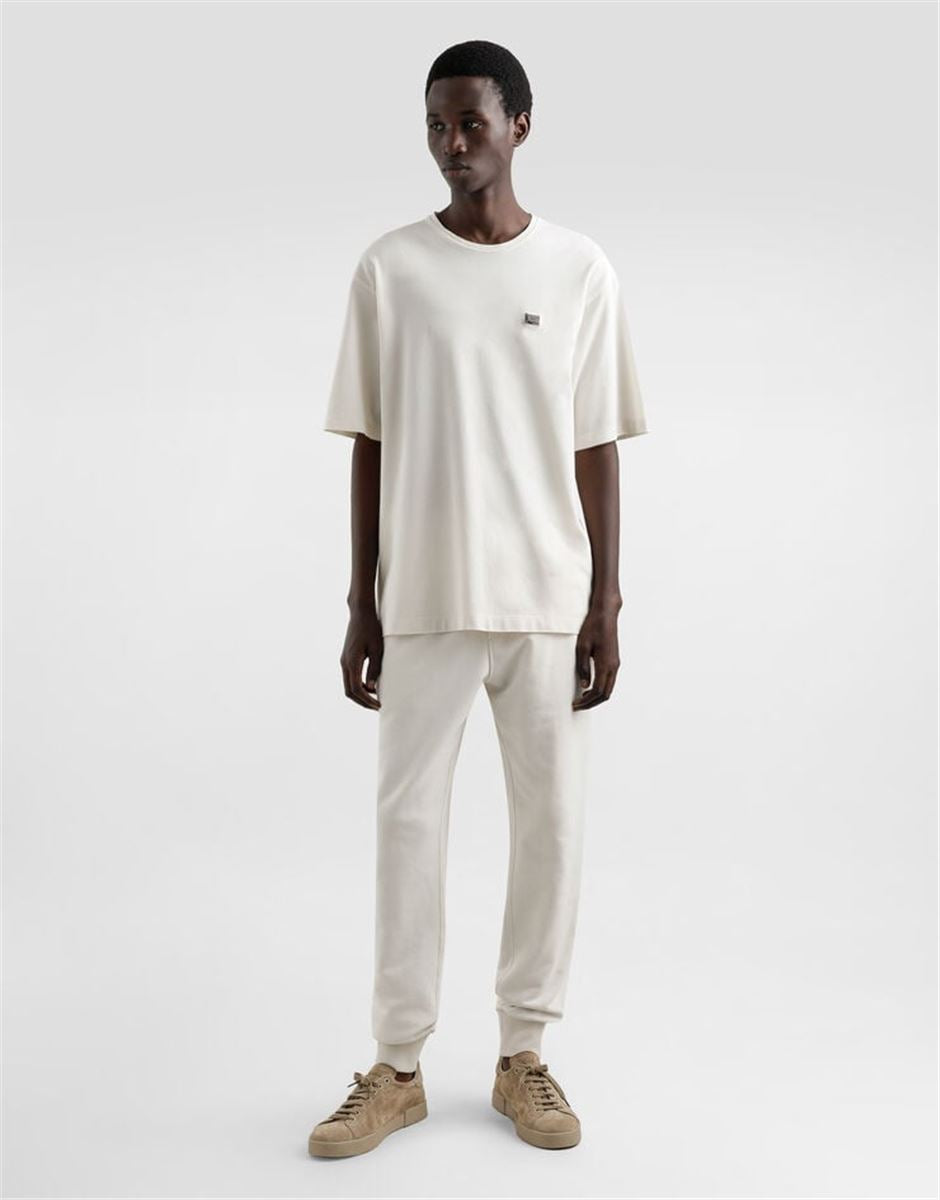 COTTON T-SHIRT WITH TAG - DOLCE & GABBANA - Verso