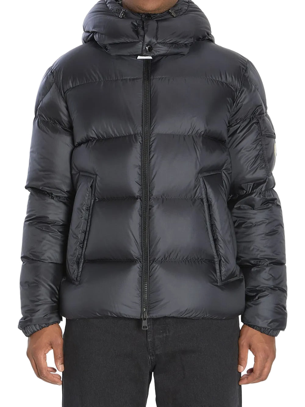 Couyere Hooded Short Down Jacket-MONCLER-Verso