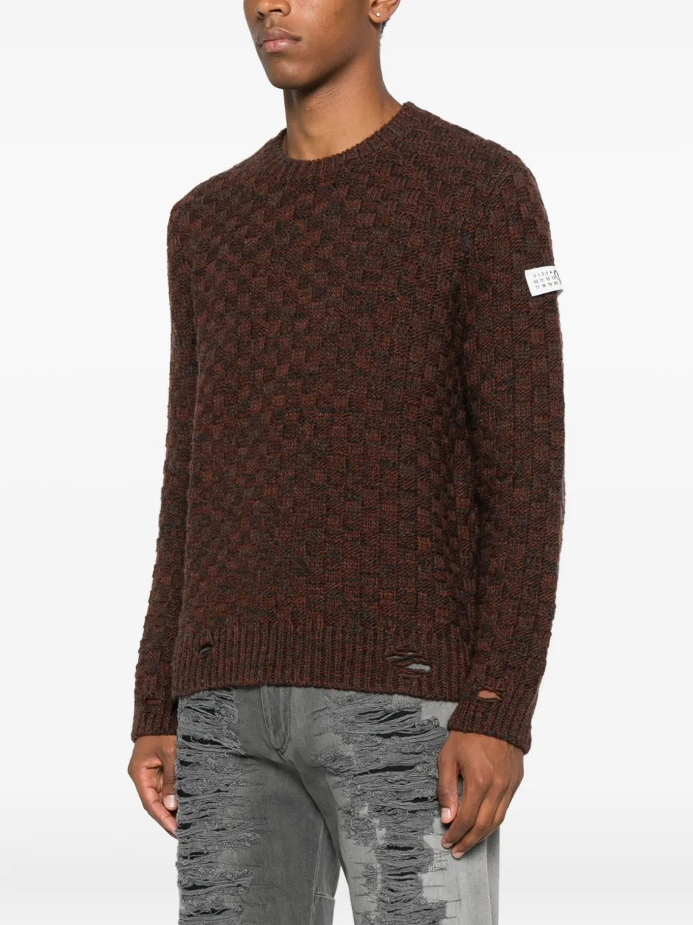Crew-neck wool sweater-MM6-Verso