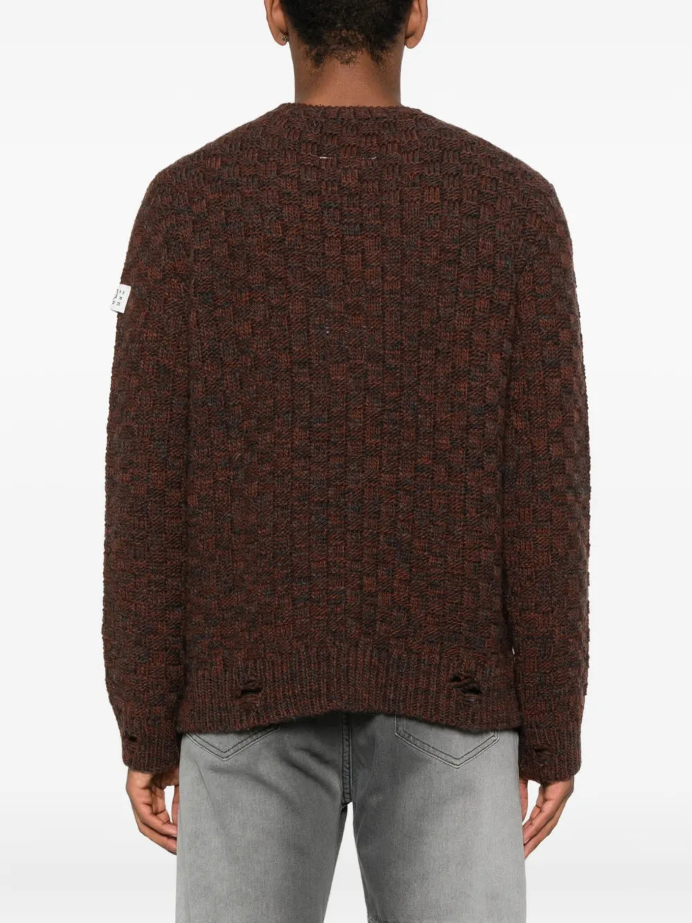 Crew-neck wool sweater-MM6-Verso