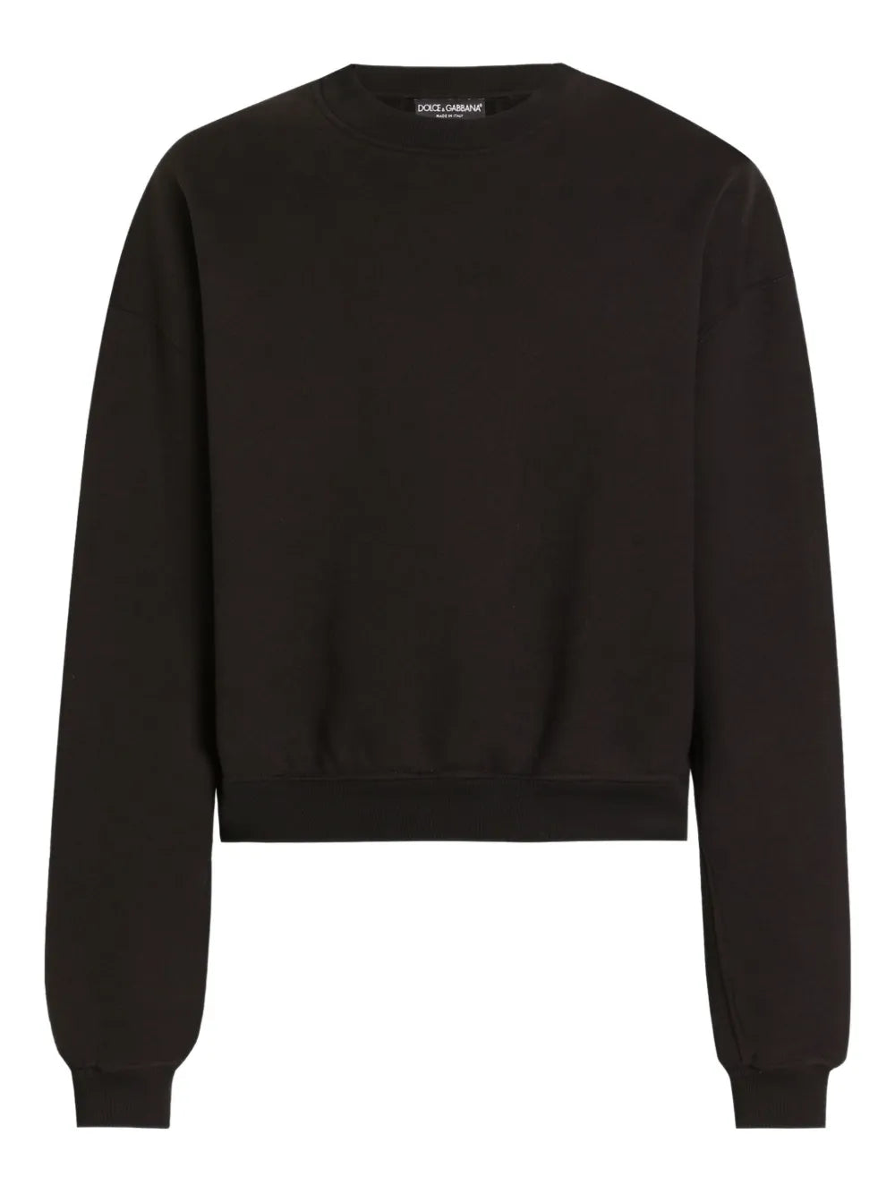 Cropped long-sleeve sweatshirt-DOLCE & GABBANA-Verso