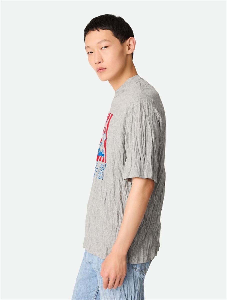 CRUSHED COTTON PRINTED JERSEY T-SHIRT-BOTTEGA VENETA-Verso