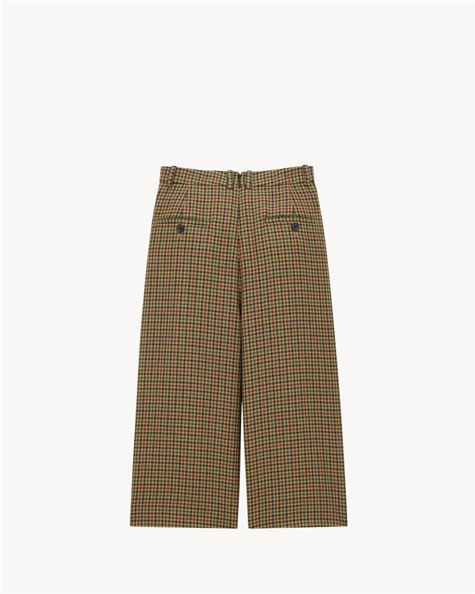 CULOTTES IN WOOL CHECK-SAINT LAURENT-Verso