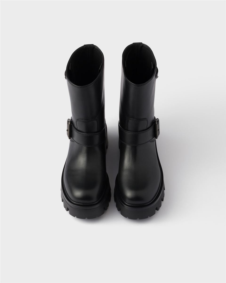 Leather booties