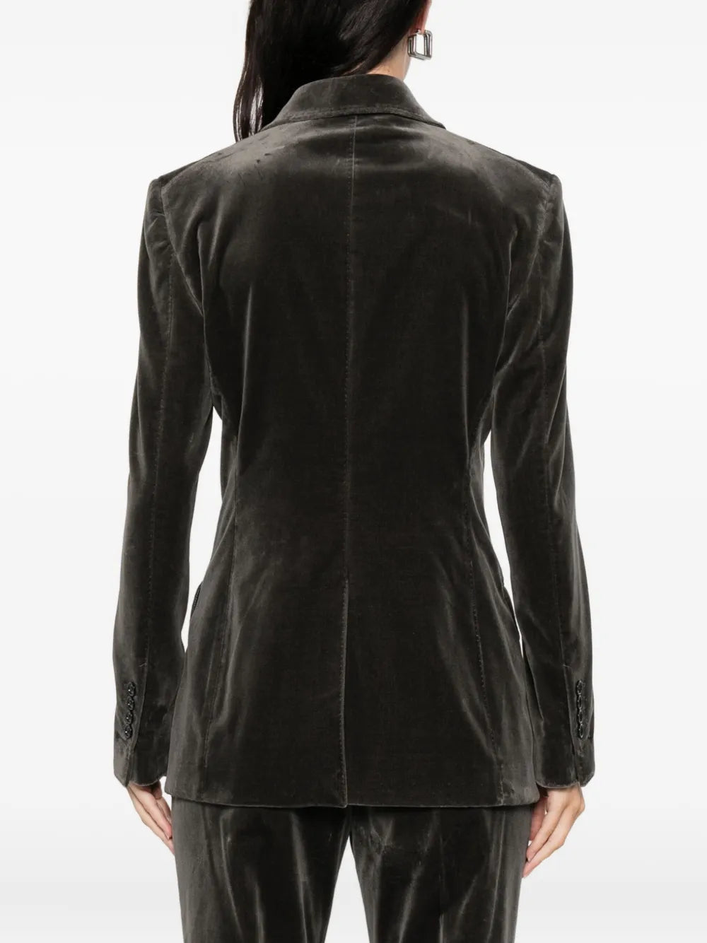 Double-breasted velvet jacket