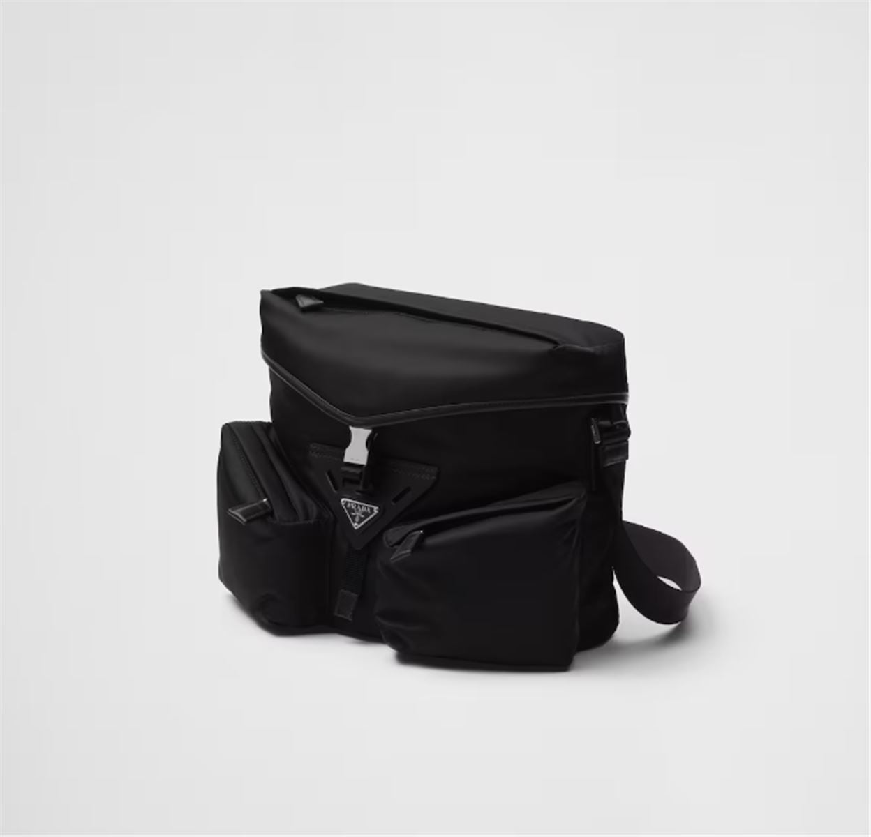 RE-NYLON AND LEATHER SHOULDER BAG - PRADA - Verso
