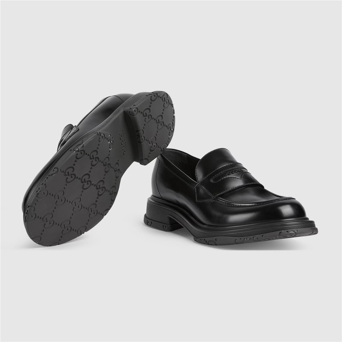 Men's loafer with tonal logo-GUCCI-Verso
