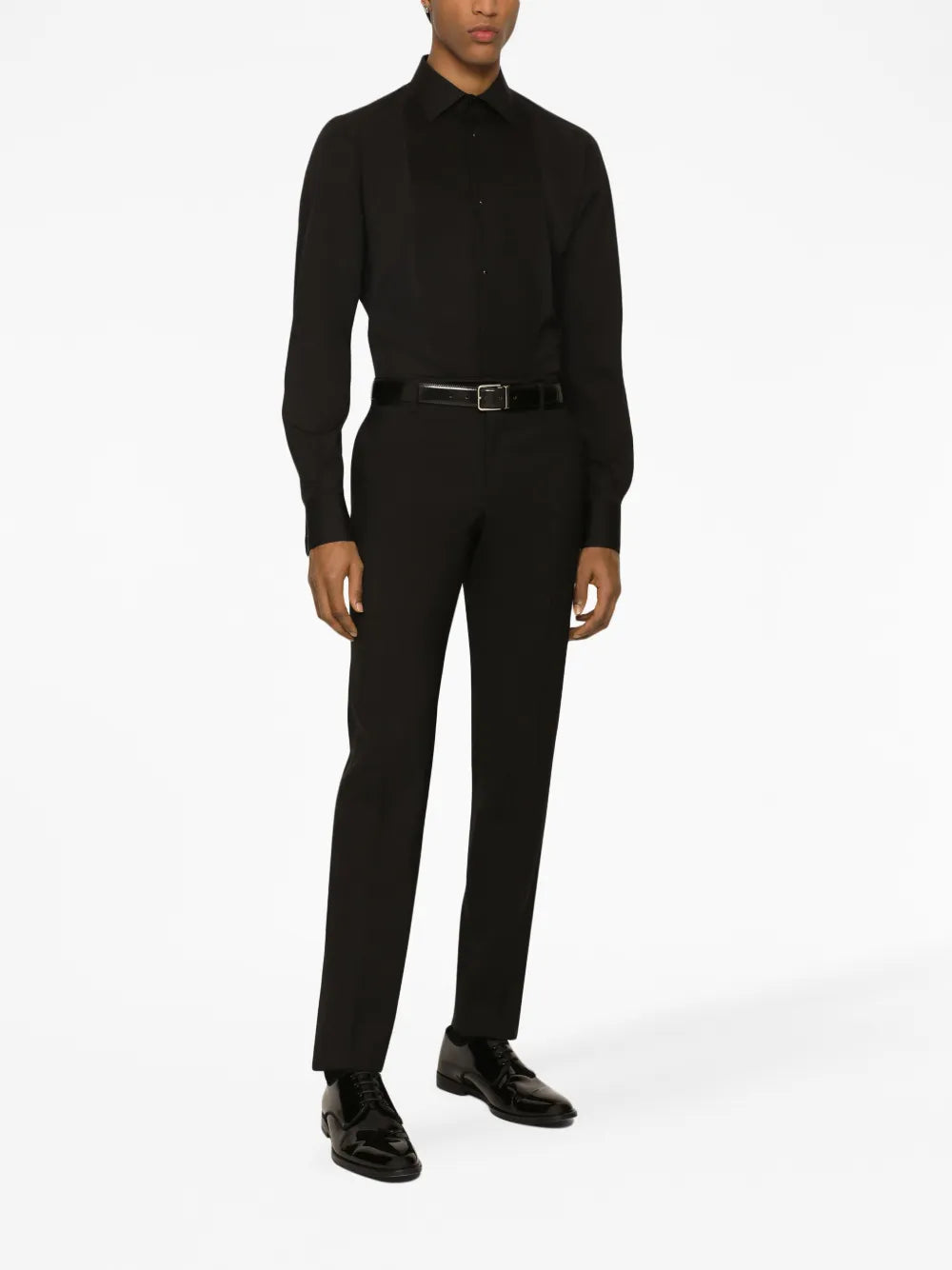 Dolce & gabbana gold-fit cotton tuxedo shirt-DOLCE&GABBANA-Verso