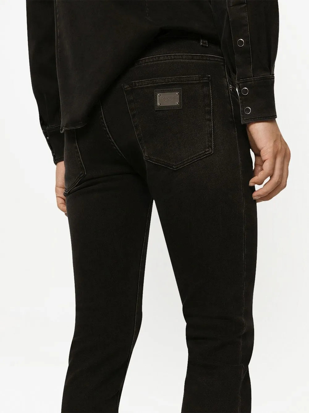Dolce & gabbana logo-appliqué skinny jeans-DOLCE&GABBANA-Verso