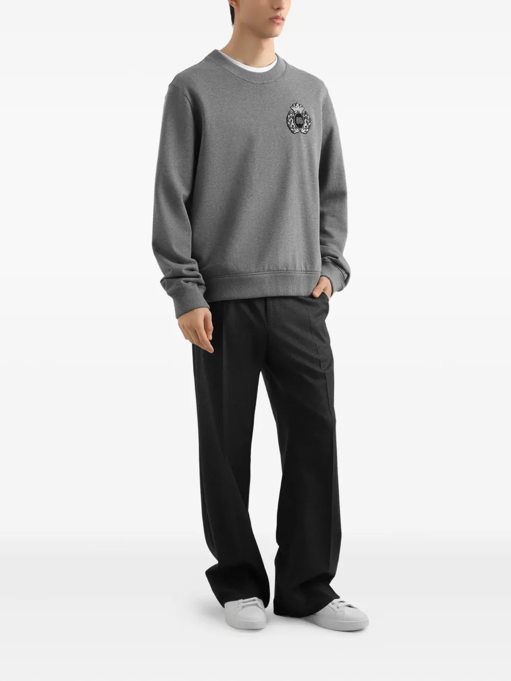 Dolce & gabbana logo-appliqué sweatshirt