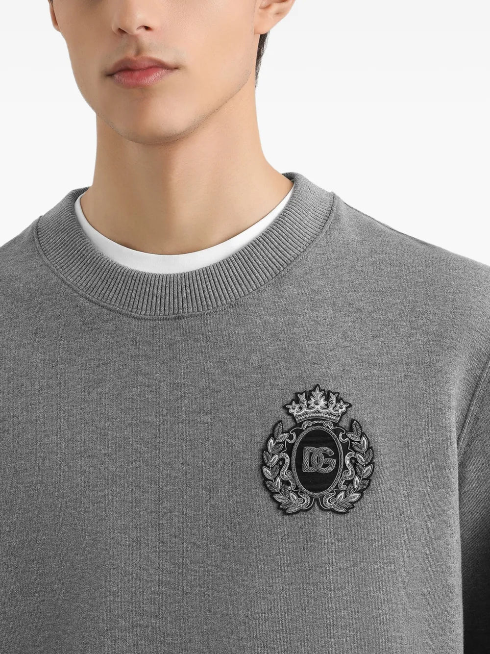 Dolce & gabbana logo-appliqué sweatshirt