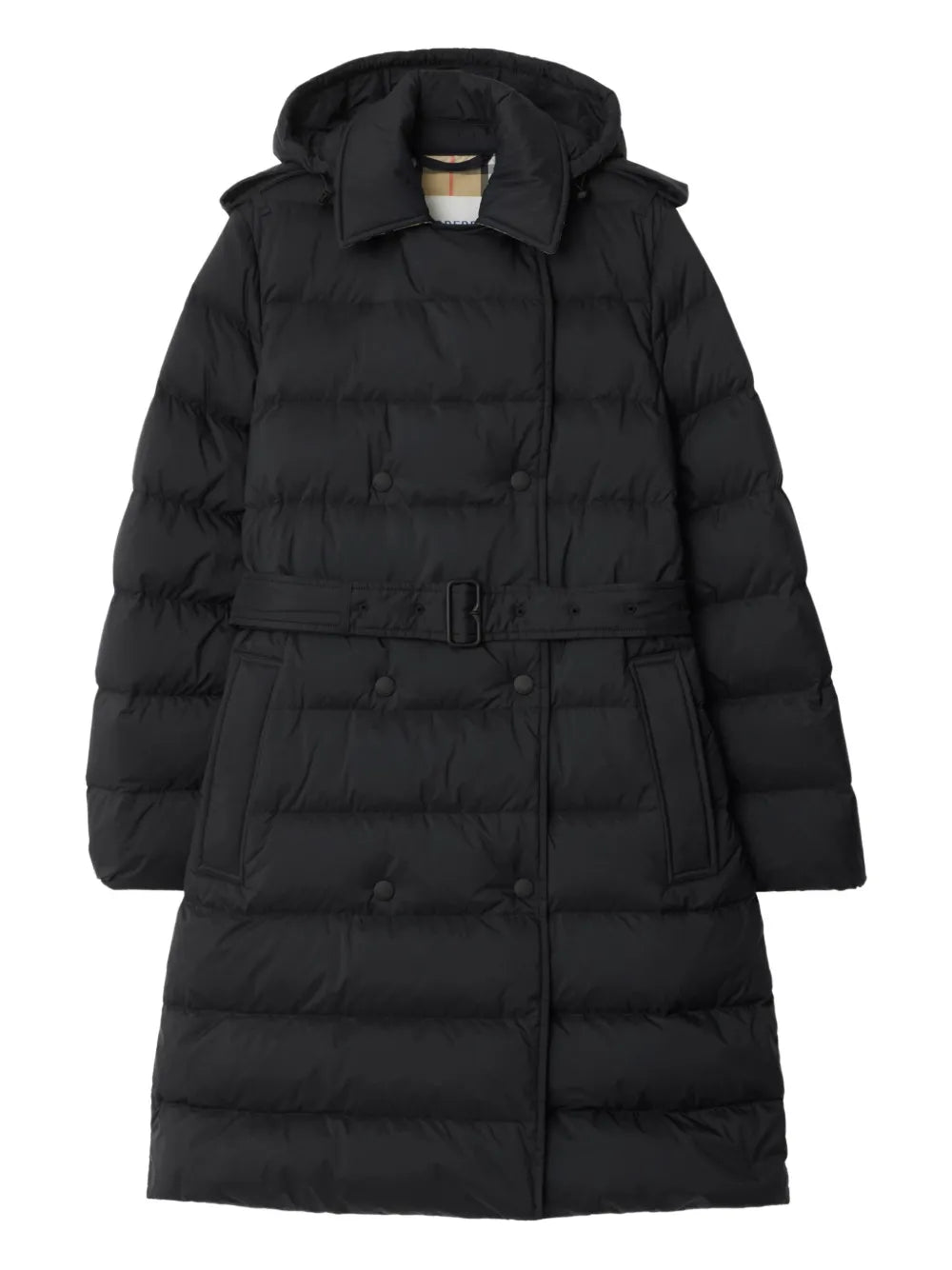 Double-breasted Belted Puffer Coat-BURBERRY-Verso