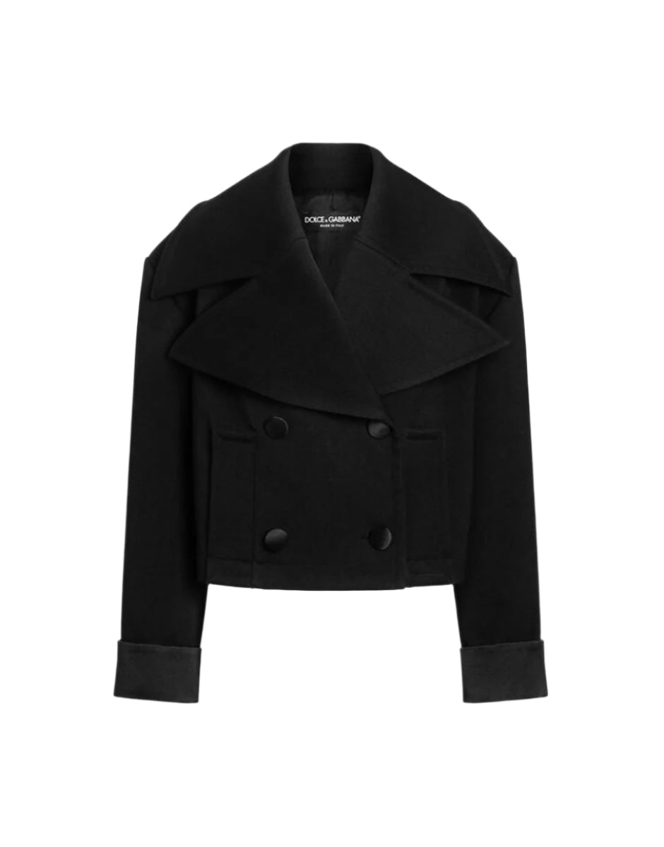 DOUBLE-BREASTED WOOL JACKET-DOLCE & GABBANA-Verso