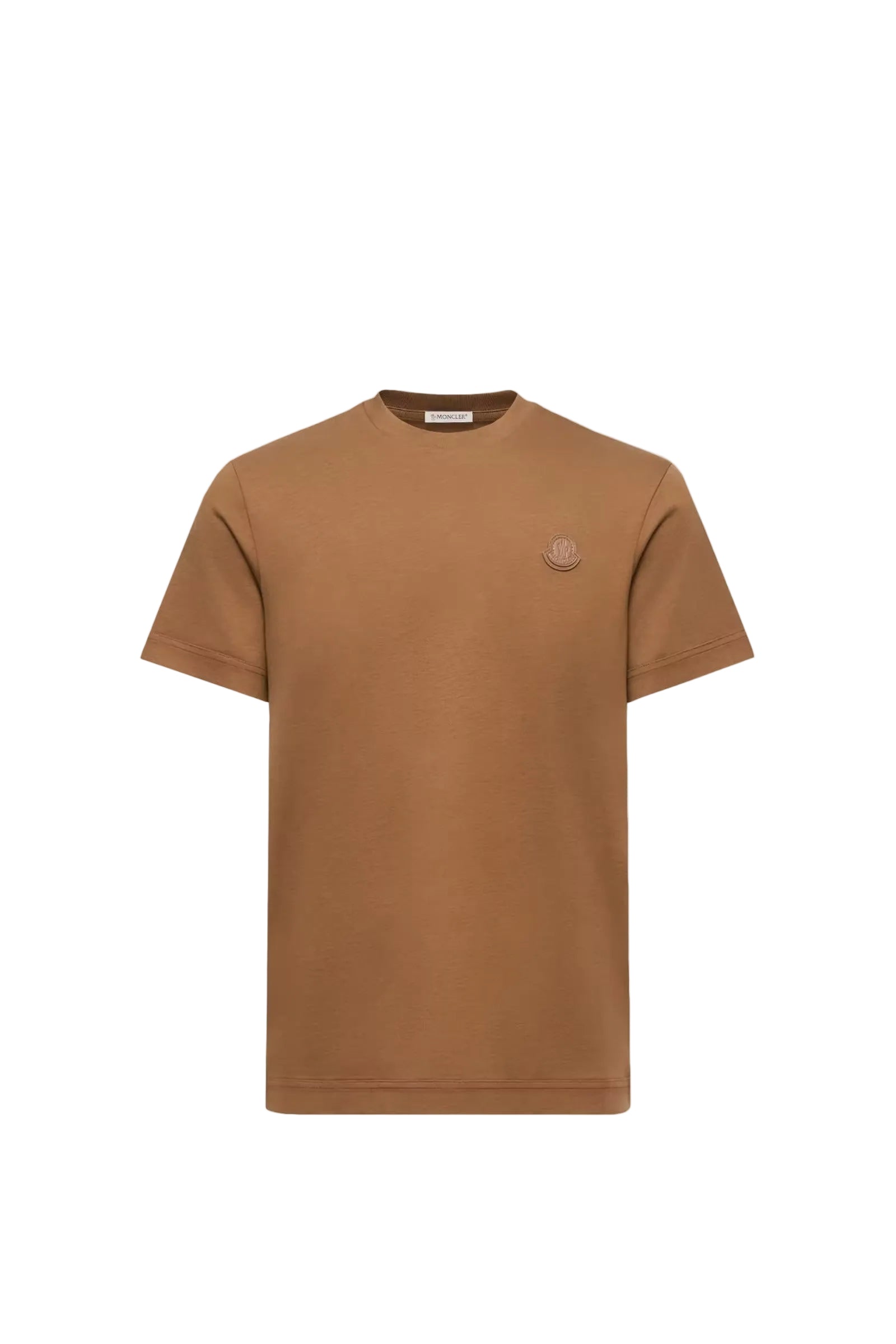 Moncler Double Leather Logo Cotton T-shirt | Verso