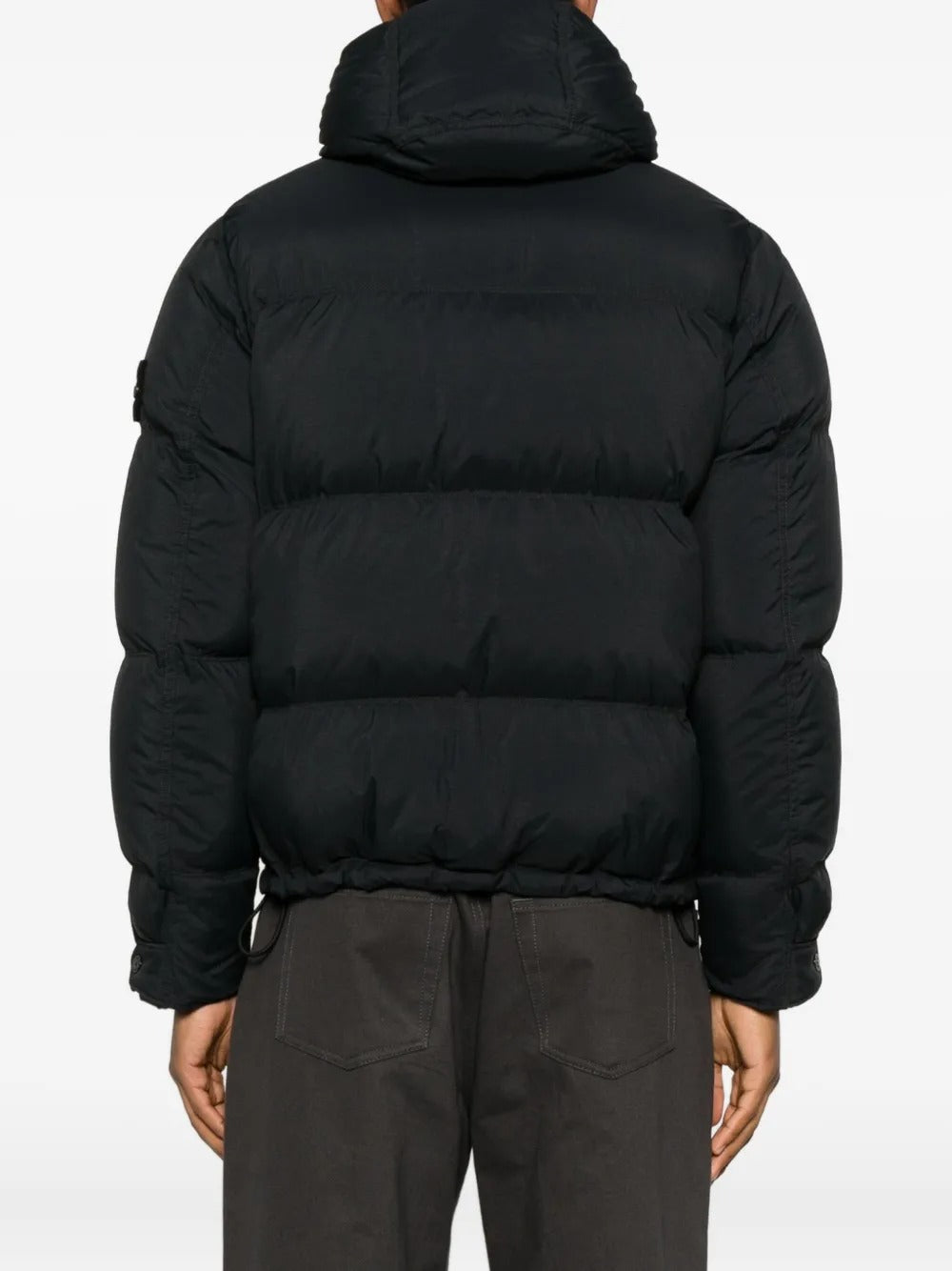 Down Parka with Water Resistance and Snap Pockets-STONE ISLAND-Verso