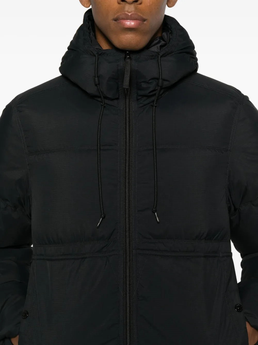 Down Parka with Water Resistance and Snap Pockets-STONE ISLAND-Verso