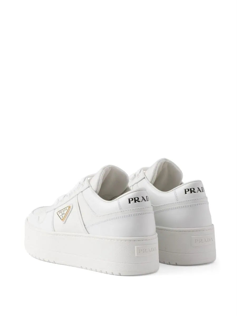 DOWNTOWN BOLD LEATHER SNEAKERS PRADA