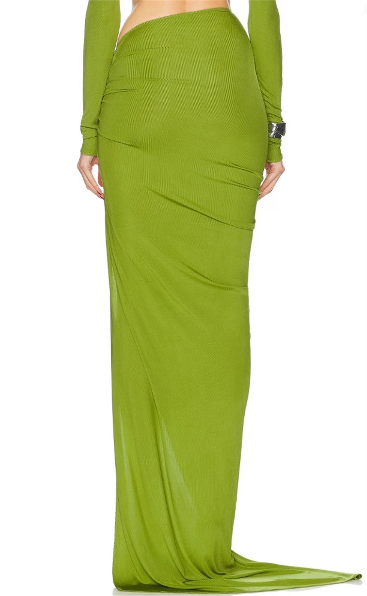 DRAPED ASYMMETRIC SKIRT - ATLEIN - Verso