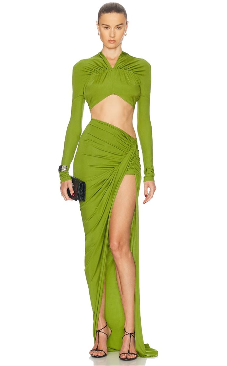DRAPED ASYMMETRIC SKIRT - ATLEIN - Verso