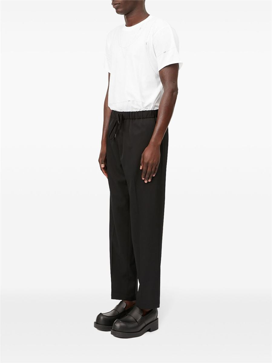 DRAWSTRING CROPPED TROUSERS-MM6-Verso