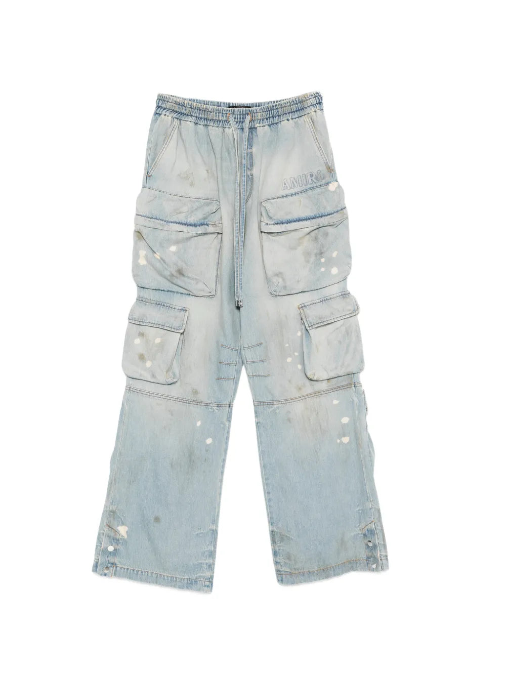 Drawstring-fastening Cargo Jeans