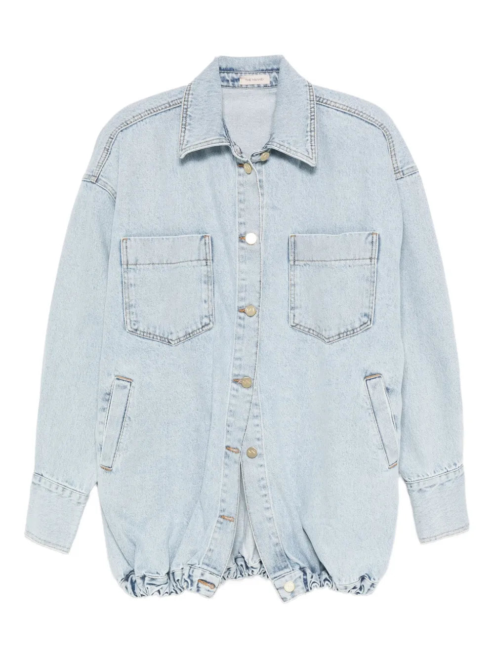 Drop-shoulder denim jacket-THE MANNEI-Verso