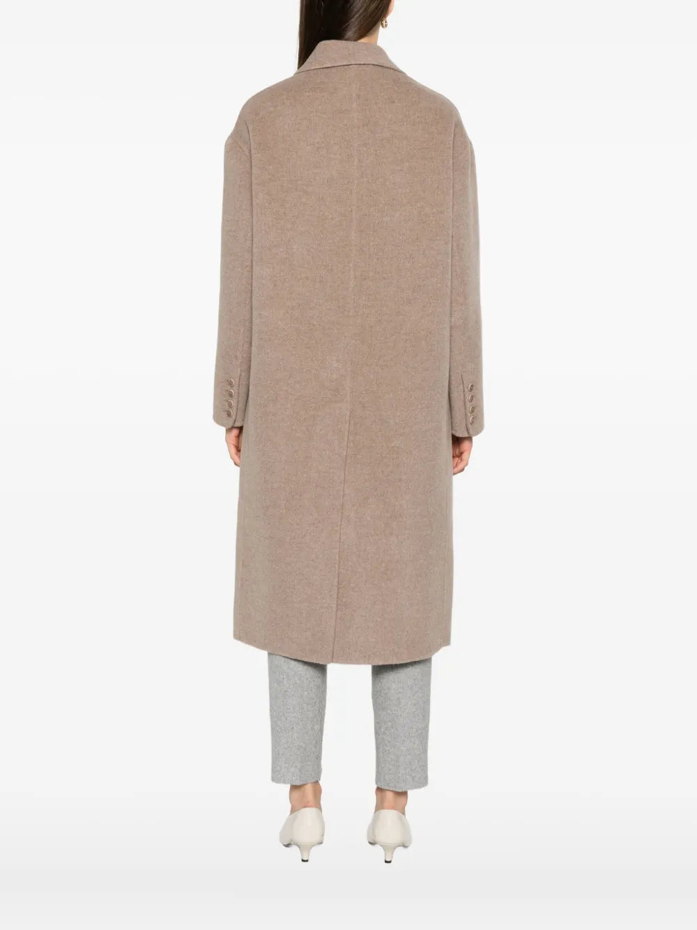 Efezia button-fastening flap-pocket coat-ERMANNO SCERVINO-Verso
