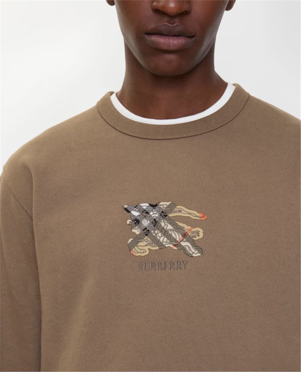 ekd check cotton sweatshirt-BURBERRY-Verso