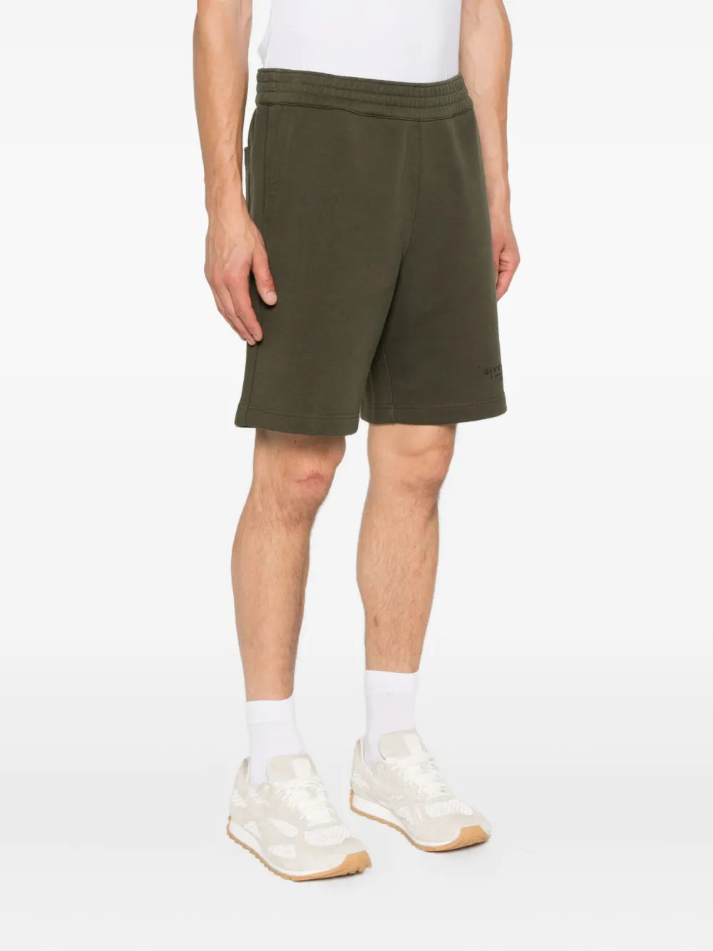 Elastic-waistband cotton shorts-GIVENCHY-Verso