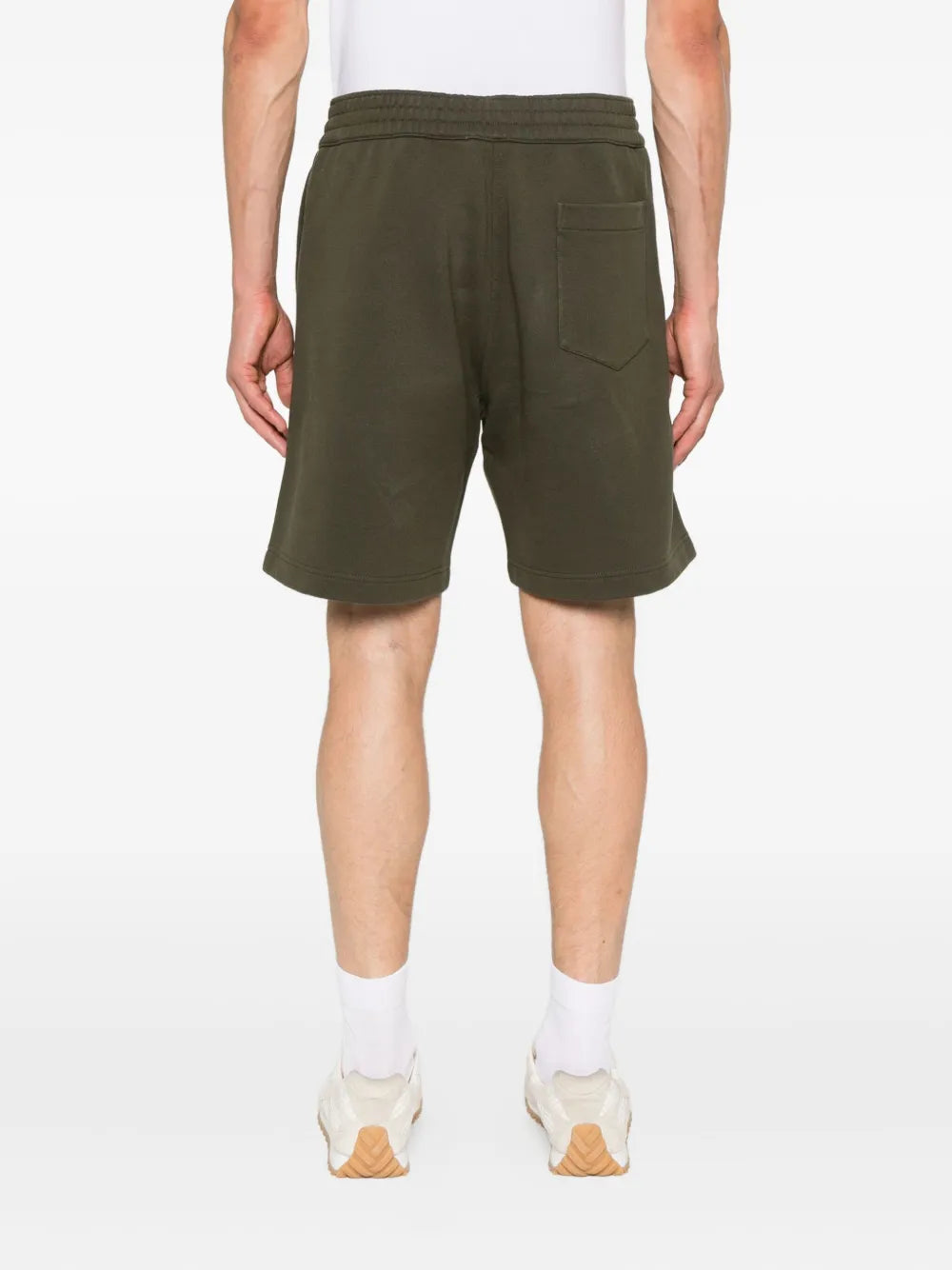 Elastic-waistband cotton shorts-GIVENCHY-Verso