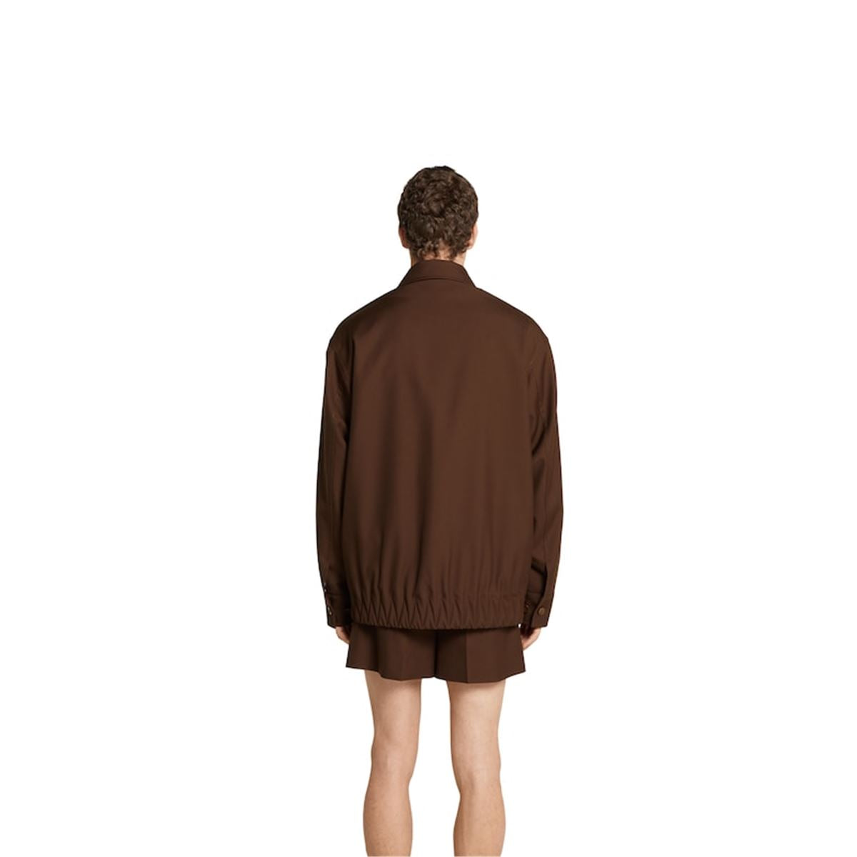 EMBOSSED WOOL TWILL ZIP JACKET - GUCCI - Verso