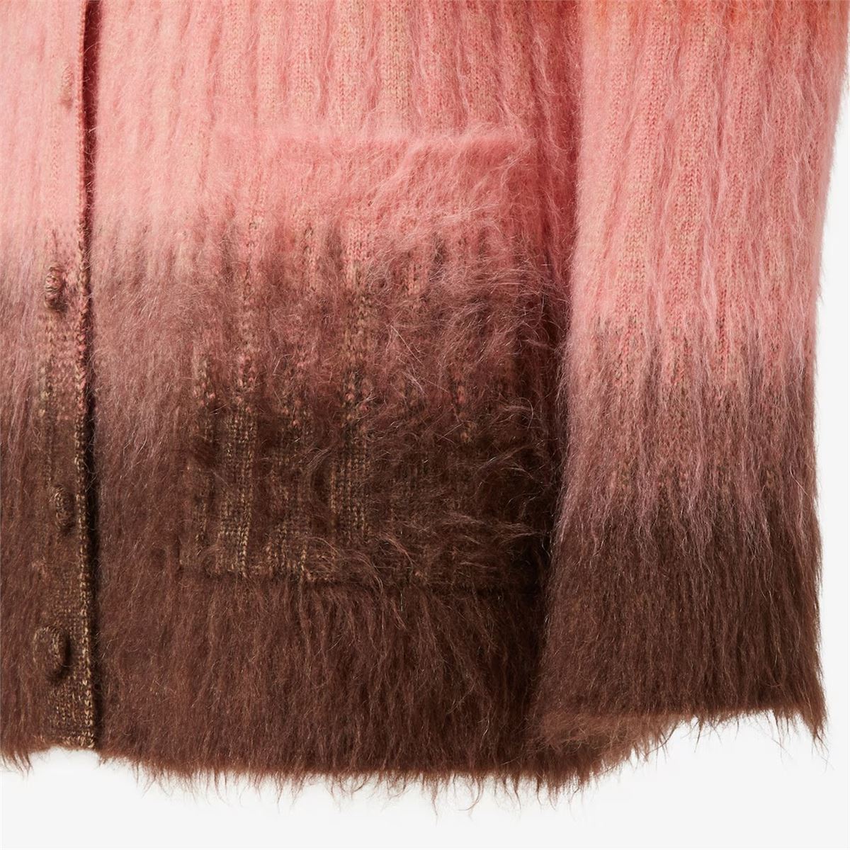 Multicolour mohair and wool cardigan