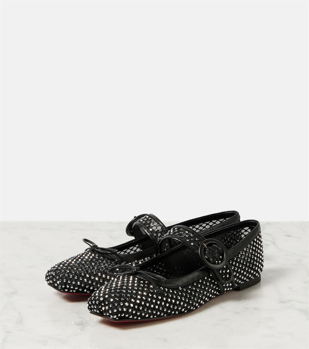 MAMASTRAPITINA EMBELLISHED MESH BALLET FLATS - LOUBOUTIN - Verso