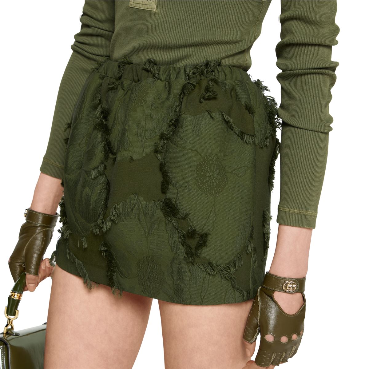 WOOL BLEND FIL COUPÉ MINI SKIRT - GUCCI - Verso