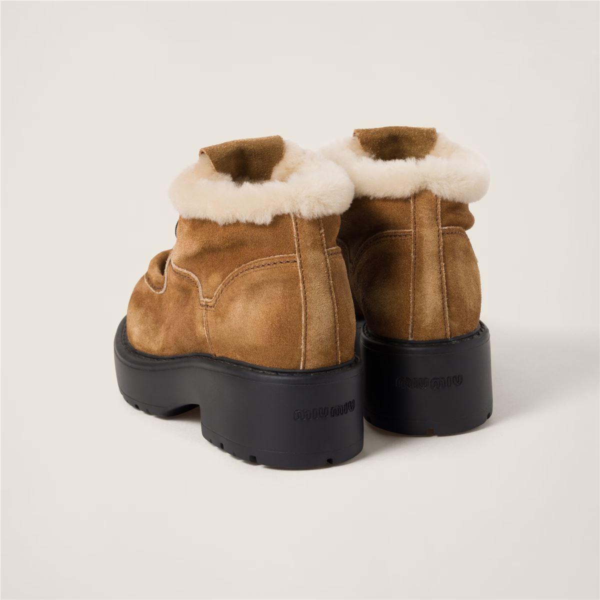 Faded suede booties-MIU MIU-Verso