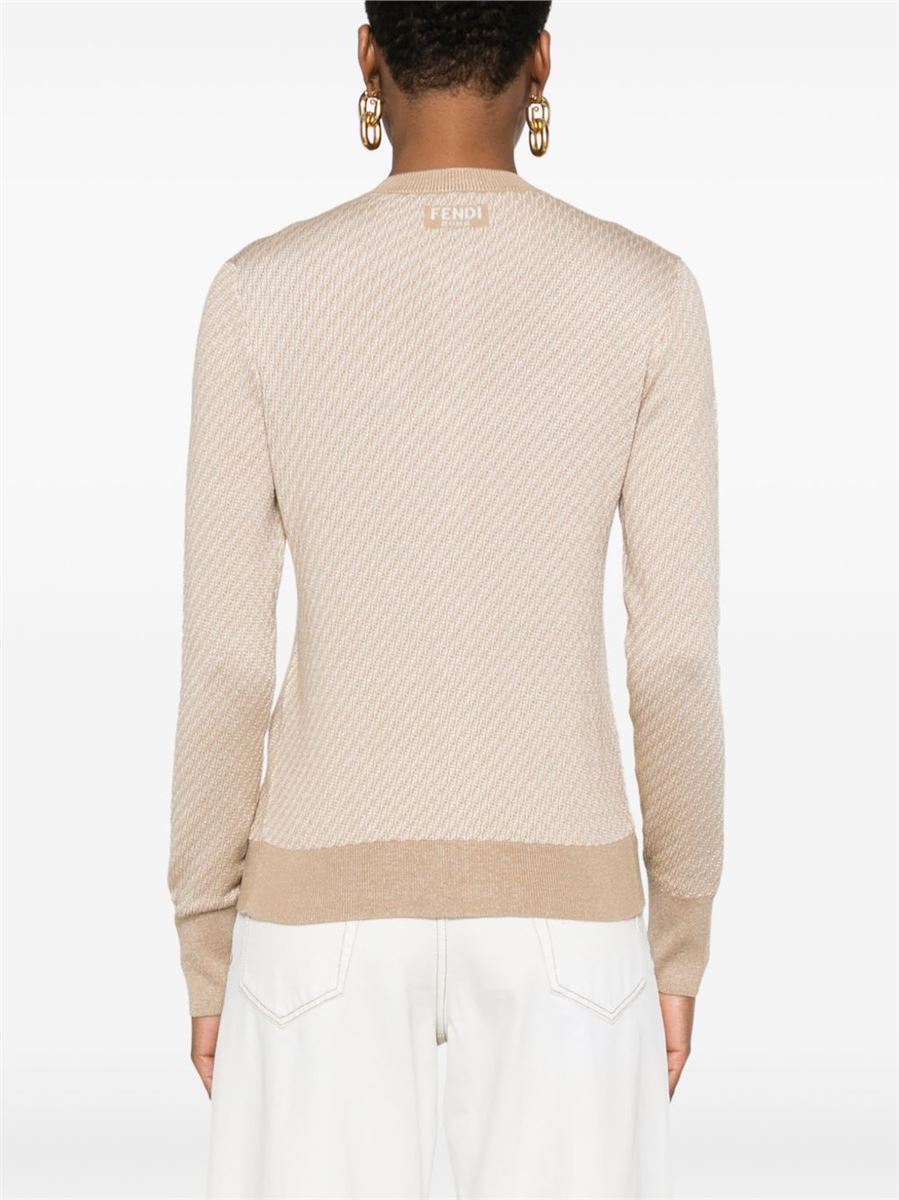 FF-JACQUARD CARDIGAN - FENDI - Verso