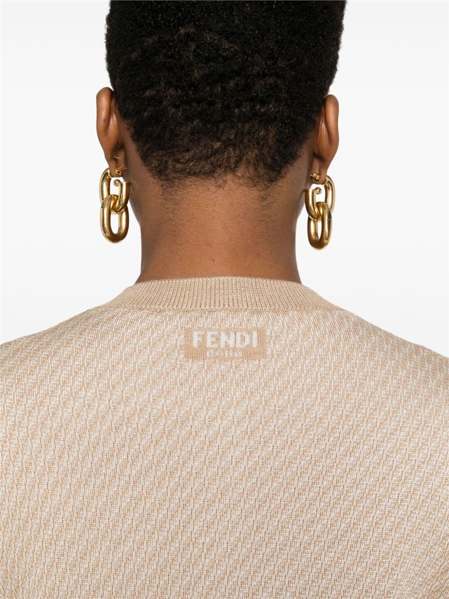 FF-JACQUARD CARDIGAN - FENDI - Verso