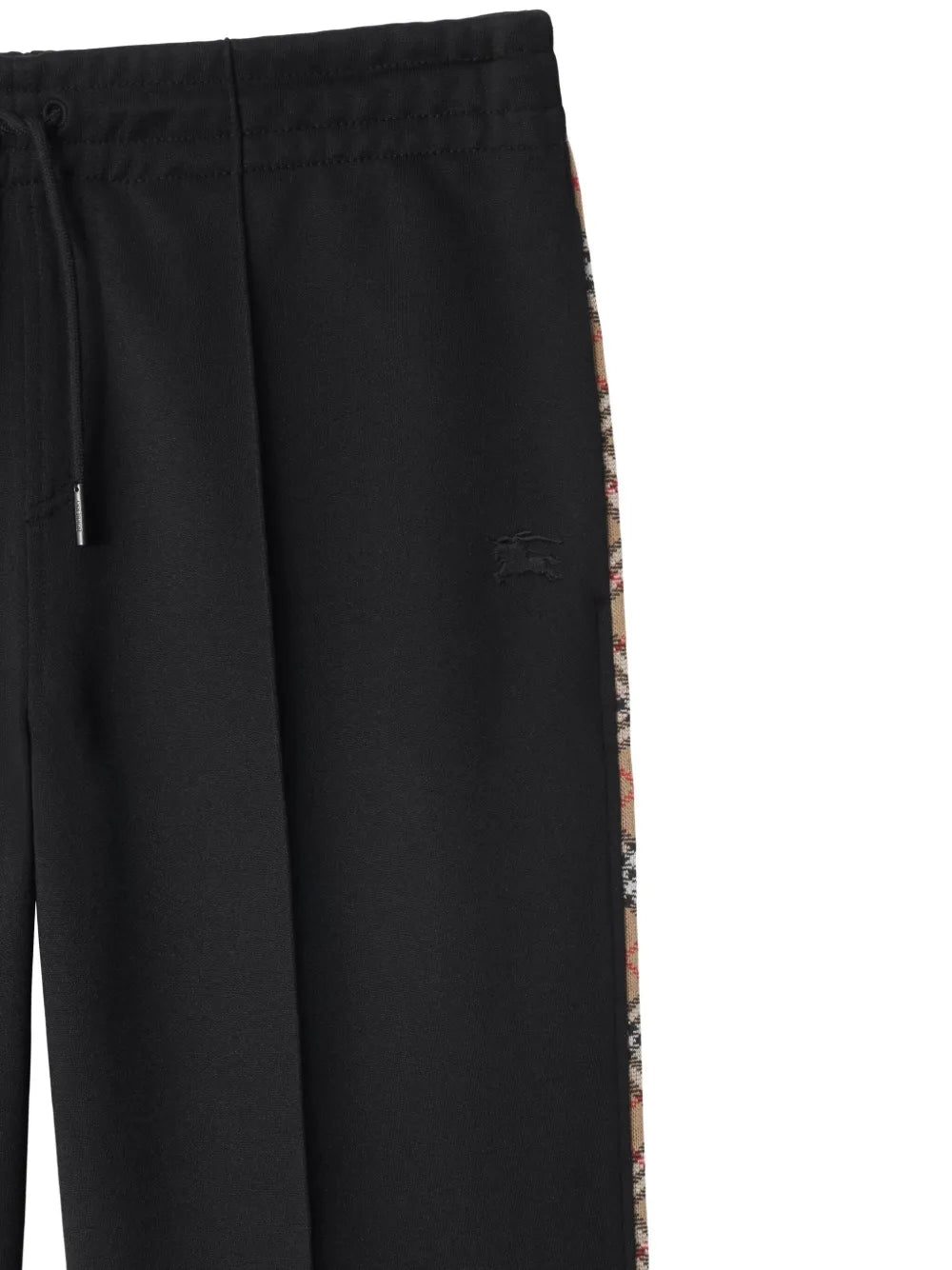 Checked-trim track pants