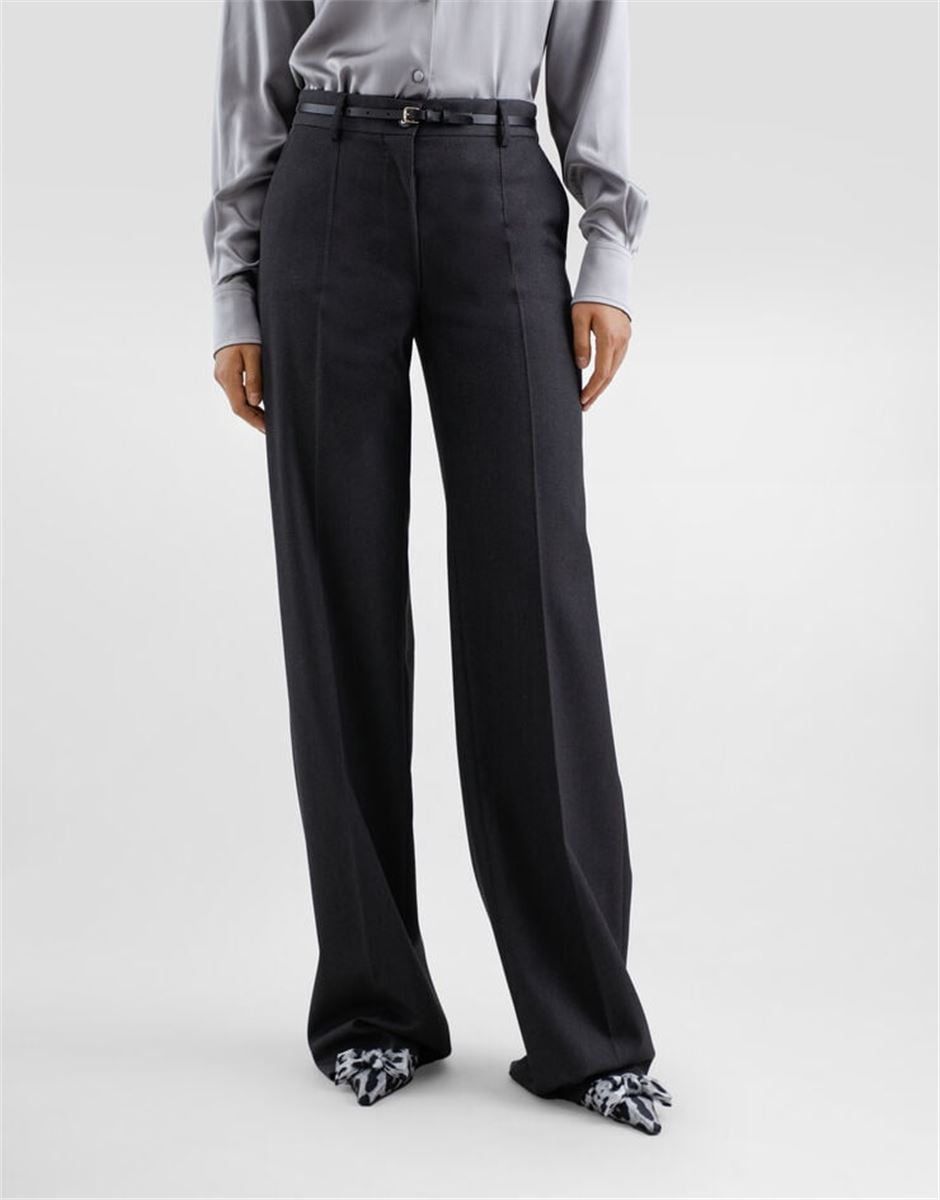 FLARED WOOLEN PANTS - DOLCE & GABBANA - Verso
