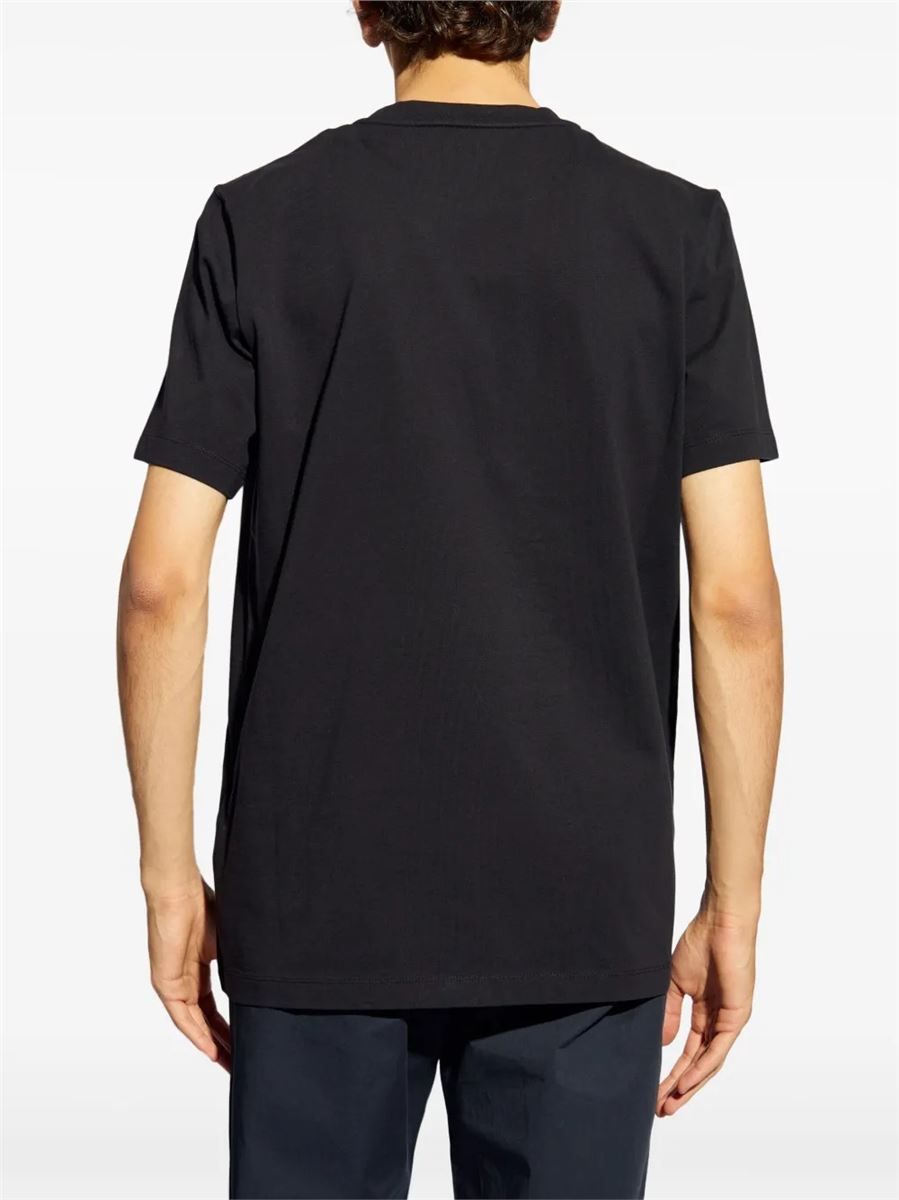 Flocked logo cotton t-shirt-MONCLER-Verso